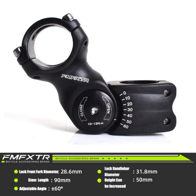 Angle Riser Mountain Bike Liga Alumínio 6061 Ajustável ±60 Graus