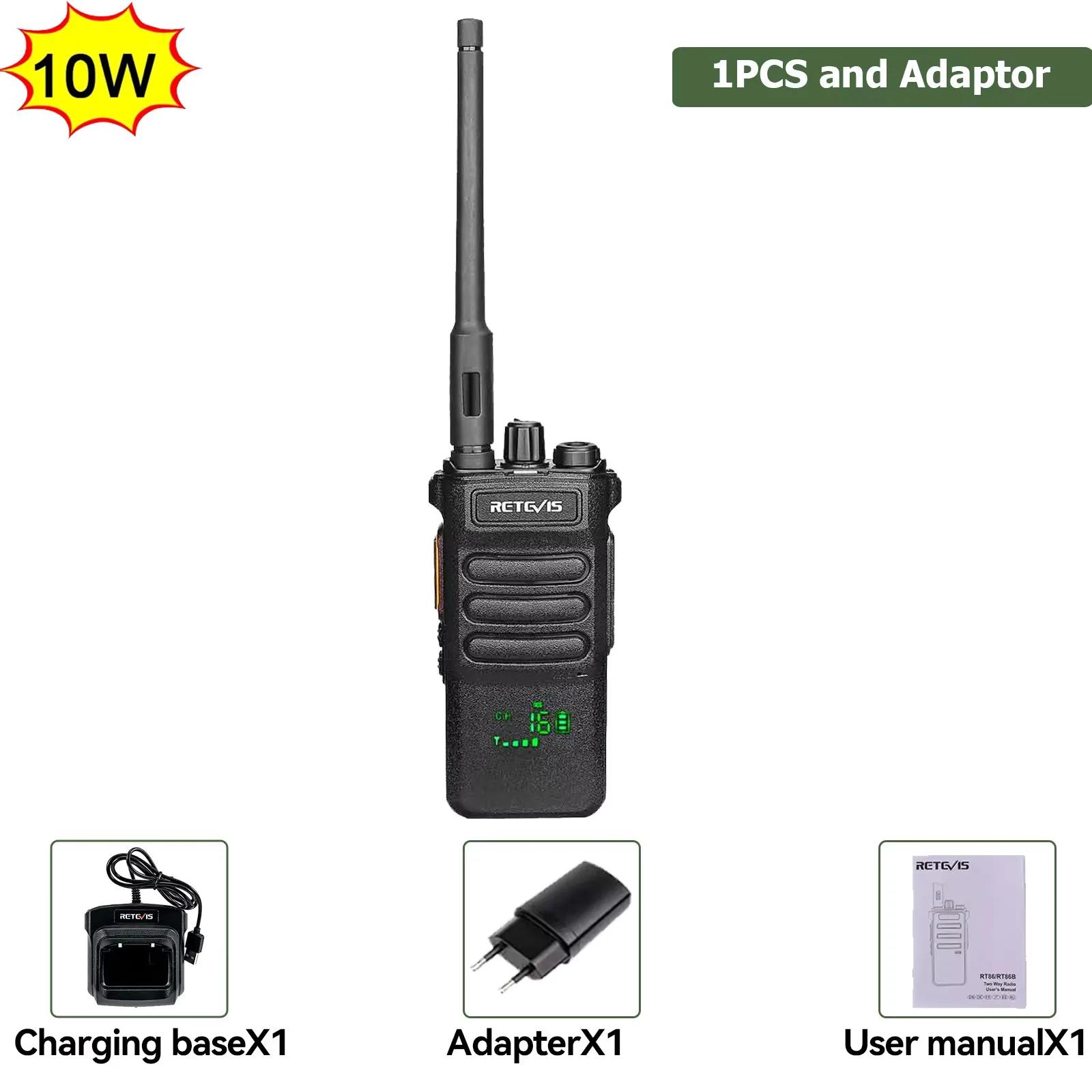 Retevis RT86 Walkie Talkie Radio de Comunicação Rádio Comunicador Longo Alcance Profissional comunicador sem fio equipe FM radio comunicador Portátil Recarregável PTT Walkie-talkie Longa Distância UHF Caça camping - Image 1