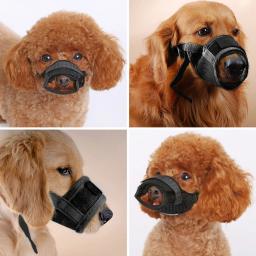 Focinho do cão respirável ajustável, tampa da boca, Anti Barking Collar, Pet Acessórios, Dog Muzzles - Image 2