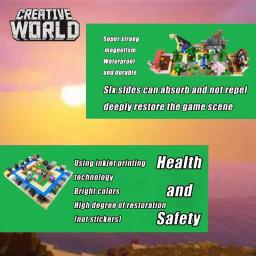 Blocos de construção magnéticos meu mundo cubo magnético para empilhamento conjunto de construção educar brinquedos sensoriais crianças meninos meninas idades 3 + diy - Image 6