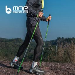 Mapa irmão m3031 n-pole dobrável bloqueio rápido pólos de trekking caminhadas pólo corrida ao ar livre bengala 7075 liga de alumínio - Image 3
