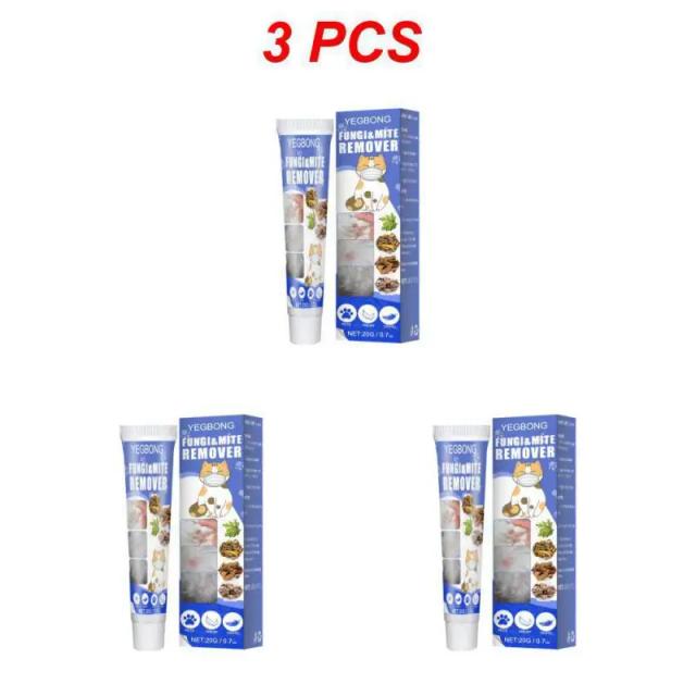 Creme Dermatológico para Cães e Gatos, Tratamento de Doenças de Pele, Pomada Reparadora e Anti-pulgas, Opções de 1, 2 ou 3 Unidades
