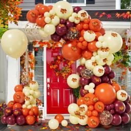 Festas temáticas de outono decoradas com balões, Maple Leaf Decorações para danças, Coquetéis e Ação de Graças, 193pcs - Image 2