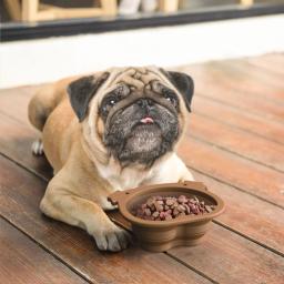 Tigela dobrável grande de silicone para animais de estimação, Alimentador dobrável para cães, Viagem ao ar livre, Recipiente de comida de cachorro portátil 600ml - Image 3