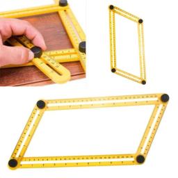 Ferramenta de modelo de ângulo multifuncional, régua de medição de plástico de quatro lados, ferramenta de medição precisa, régua de plástico quarenta por cento - Image 3