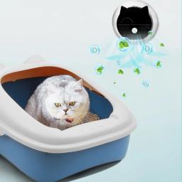 3600mah inteligente gato odor purificador recarregável desodorizador para gatos caixa de areia cão toalete purificador de ar mais limpo para animais de estimação desodorização - Image 3