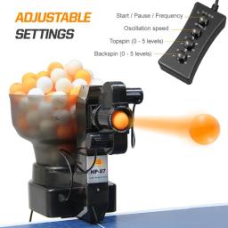 Robô de tênis de mesa portátil, máquina de bola de pingue-pongue, serve regulação de 40mm, bola de ping-pongue automática, treinamento de máquina de tênis de mesa - Image 3
