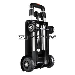 Rodas para carrinho de compras dobrável portátil casa reboque manuseio bagagem transporte de carga de quatro rodas liga de alumínio - Image 1