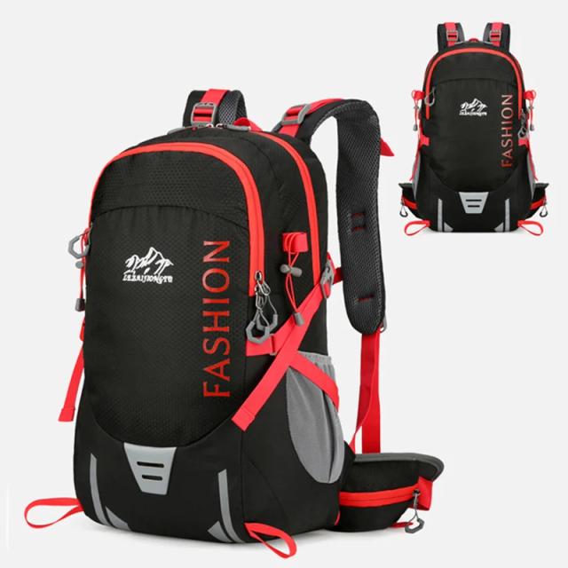 Mochila de caminhada com capa de chuva ao ar livre escalada acampamento mochila à prova dwaterproof água trekking viagem daypack sacos suspensão destacáveis