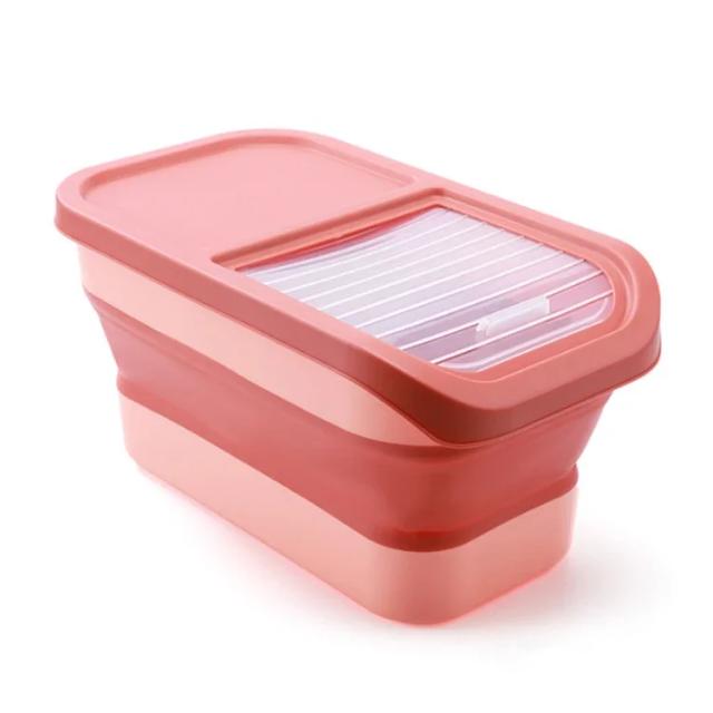 Recipientes Dobráveis para Armazenamento de Comida: Balde Hermético de Grande Capacidade para Ração de Cães e Gatos