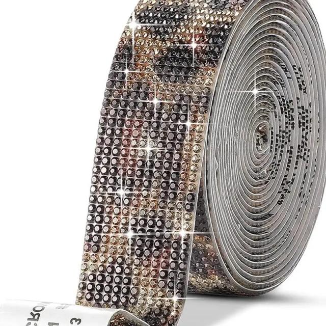 Fita Adesiva Cristal Rhinestone para DIY, Artesanato e Decoração de Casamentos - 1 Jarda 