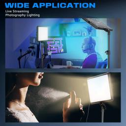 Luz de vídeo LED com tripé profissional, controle remoto, painel regulável, iluminação, fotografia de estúdio, fotografia ao vivo, lâmpada de preenchimento - Image 6