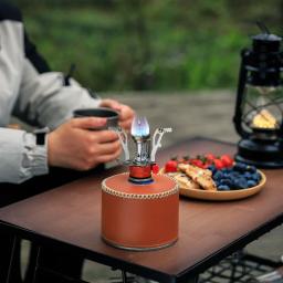 Ultraleve mini fogão de acampamento aquecedor tudo-em-um fogão a gás dobrável panelas ao ar livre perfeito para piqueniques, cozinhar e caminhadas - Image 2