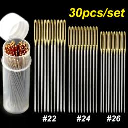12/30 pçs conjunto de agulhas de costura tamanho 22 24 26 números ponto cruz agulha de bordado para diy costura artesanato doméstico ferramenta de bordado - Image 1