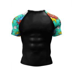 Camisa esportiva masculina 3D, quimono, Jiu Jitsu, Kickboxing, Brasil Jersey, Preto, Swim Rash Guard, Fitness, Bjj Boxe, Musular T-shirts - Image 5
