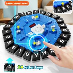 Jogo de tabuleiro familiar Word Play com temporizador de display digital, 2 modos, divertido jogo de 24 cartas de ritmo rápido para festas de aprendizagem interativas, - Image 2
