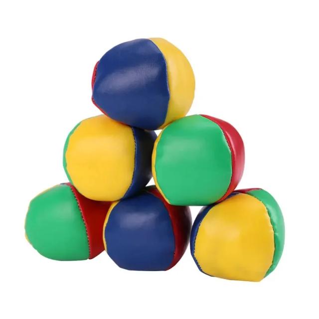 Conjunto de Bolas de Malabarismo em PVC para Crianças - 4 Cores com Preenchimento de Areia, Brinquedo Esportivo para Atividades ao Ar Livre