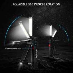 Recarregável Camping Lanterna LED, Luz de trabalho com ímã e gancho, IP64 impermeável, 5 modos de iluminação, Adequado para trabalho noturno - Image 6