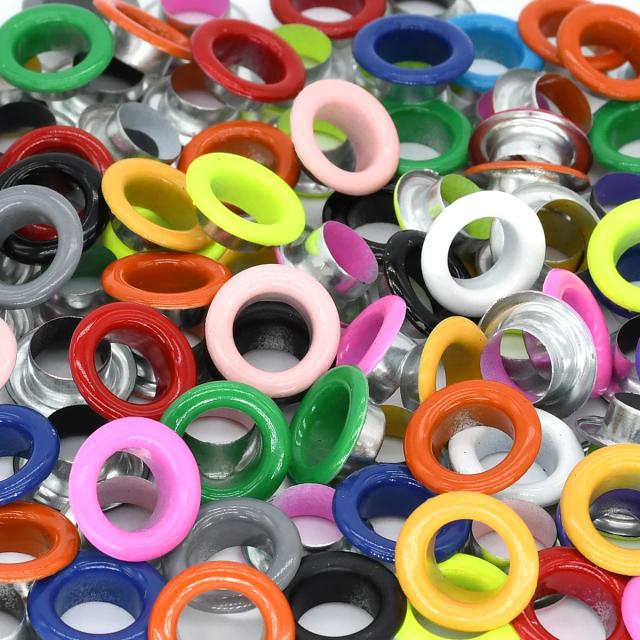 Ilhós de Metal Colorido com Arruela para DIY: 100 Peças de 8mm para Sapatos, Cintos, Roupas e Acessórios de Couro