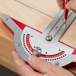 Marceneiros Edge Ruler Ferramentas de Medição de Ângulo, Métrica e Polegadas, Ferramenta Multifuncional de Medida de Ângulo, Rack de armazenamento de parede - Image 1