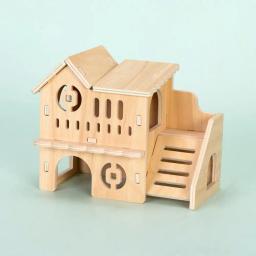 Casa Dupla Camada para Animais Pequenos, Casa do Hamster Anão, Casa do Hamster - Image 2