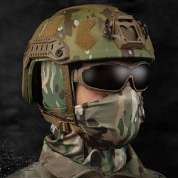 Windproof Outdoor Tactical Mask, Silicone Head Hood, Half Face, Windproof Chapelaria, Airsoft Hunting, CS Game, Sunscreen Cap - Image 5