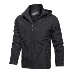 Jaqueta de alpinismo masculina, blusa Sprint, à prova de vento, casual, solta, cor sólida, versátil, grande, casaco ao ar livre, novo, 2022 - Image 2