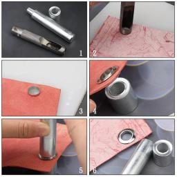 120 conjunto de ilhós de metal ilhós com arruela ilhós punch tool kit para diy leathercraft acessórios roupas sapatos cinto saco - Image 5