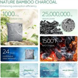 Desodorizador De Carbono Ativado, Eliminador De Odor Interno, Neutralizador, Design Poroso, Quarto, Guarda-roupa, Sapato - Image 5
