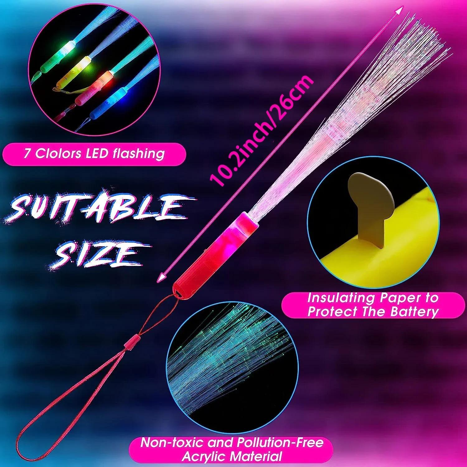 Upgrade Long Wedding Sparklers, White Fiber Optic Wand, 3 Mode LED Light Up Stick, Halloween Glow Party Supply, Favor do casamento, 36pcs - Image 1