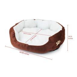 Canil lavável para animais de estimação, cama super macia, tapete de gato de pelúcia, tamanho pequeno e grande, cama para animais Bichon - Image 6