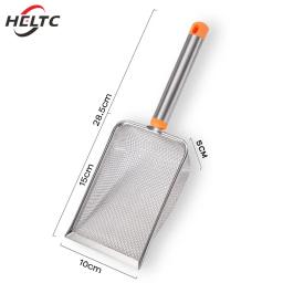 Colher de areia de gato em aço inoxidável, malha fina, fácil de limpar, pá antiaderente para répteis, areia eficiente, colher de areia durável, 1pc - Image 6