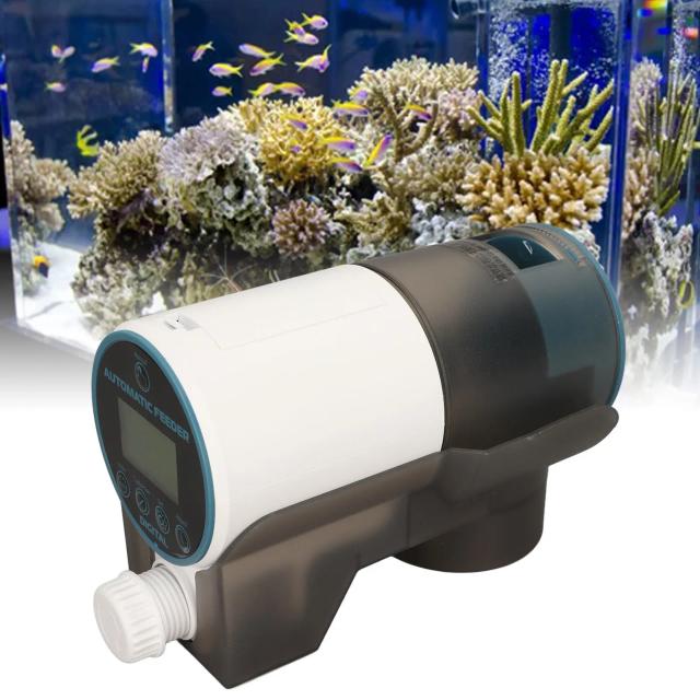 Alimentador Automático Inteligente de Peixes com Temporizador, Elétrico e Silencioso para Aquários - 200ml