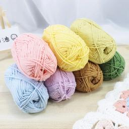 Leite Algodão Crochet Fios, 5Ply Tricô Lã, Bordados Tingidos Artesanato, Chapéu de camisola e bonecas cachecol, Preço baixo, A2, 50g - Image 5