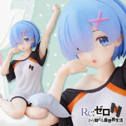 Figuras rem 10cm figuras de ação pvc re: vida em um mundo diferente do zero figura anime rem estiramento boneca brinquedos para coletar decoração - Image 1