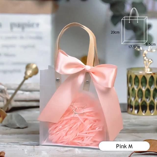 Saco de Presente Multifuncional em PVC Transparente para Casamentos, Dia de Ação de Graças e Dia dos Namorados, Ideal para Flores e Maquiagem