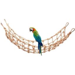 Papagaio balanço corda pássaros pendurado escalada rede wiith gancho rede aves suporte escada aves mastigando jogando brinquedos de ginásio 30x20cm - Image 1