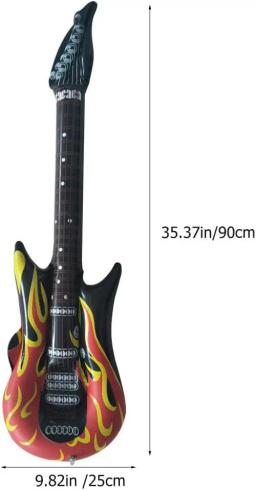 Brinquedos infláveis do instrumento musical para crianças, guitarra do PVC, suportes do partido do estágio, microfone de rádio, 1PC - Image 5