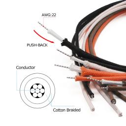 Fio de cobre Fleor-estanhado para a guitarra, 8pcs, 1 pés, fio da trança, cabo awg22 do algodão, acessórios da guitarra, 4 cores - Image 2