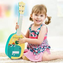 Ukulele Instrumento Musical para Crianças, Brinquedos Montessori para Crianças, Guitarra Educacional Aprendendo, Presente de Natal e Aniversário - Image 1