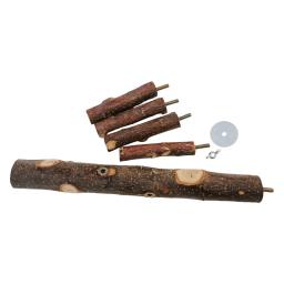 Apple Tree Wood Bird Branch Stand, Poleiros Poleiros, Pet Parakeet, Budgie Pendurado Play Toy, Gaiola De Pássaro, Papagaio Suporte De Mesa De Madeira - Image 4