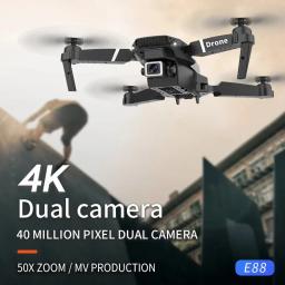 Kdbfa 2024 novo e88 pro wifi fpv drone grande angular hd 4k 1080p câmera altura segurar rc dobrável quadcopter dron helicóptero brinquedos presente - Image 5