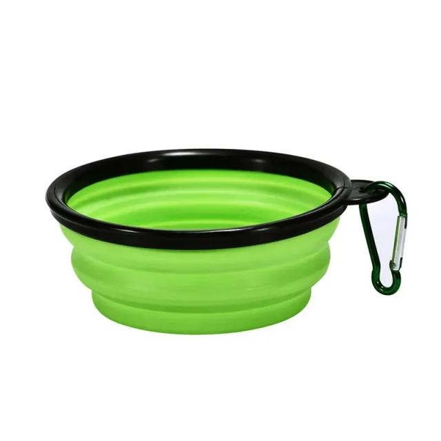 Tigela Dobrável Portátil de 350ml para Viagens com Cães e Gatos