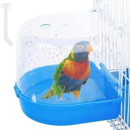 Pássaro pendurado Bath Cube Papagaios Banheira Banheira Caixa de Chuveiro Gaiola Acessório para Little Bird Canary Periquito Lovebird Calopsita - Image 1