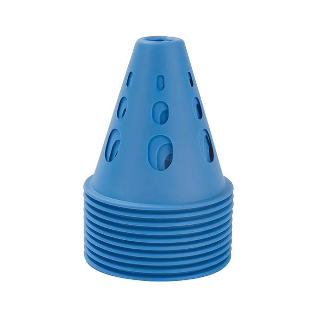Conjunto de 10 Marcadores Amarelos de Cone para Treinamento de Futebol e Agilidade
