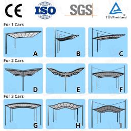 Outdoor Waterproof Carport, Pérgola arqueado, Proteção solar, Abrigo de carro, Garagem Garagem Garagem, Produtos feitos sob encomenda - Image 5