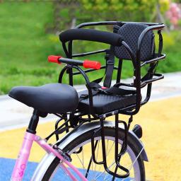Assento de segurança de bicicleta para crianças, sela frontal com pedais, apoio para o encosto, MTB, bicicleta de estrada, bebê, criança, novo - Image 1