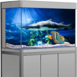 PVC Fish Tank Decoração Cartaz, Lado Duplo, 3D Fundo para Aquário, Oceano Plantas, Paisagem, Pintura Adesivo, Decoração Ornamento - Image 4