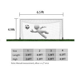 Rede completa do futebol do tamanho para o futebol, cargo do objetivo do futebol, treinamento júnior dos esportes, 1.2M, 1.2M, 1.8M, 2M, quente - Image 5