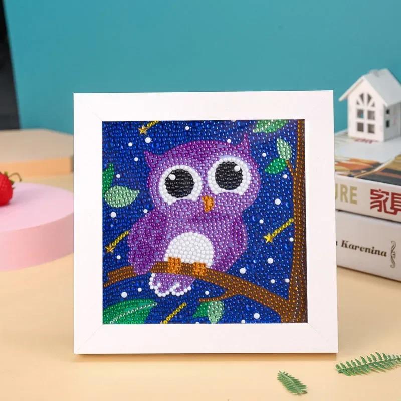 Novo diy kits de mosaico carft diamante artes e ofícios para crianças brilhantes 5d kits de pintura diamante para crianças até 5 simrs velhos - Image 1